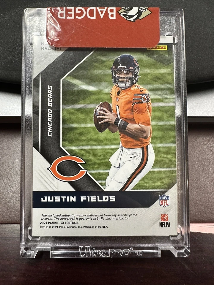 2021 Panini Xr Football Justin Fields Auto 13/30 - Image 2 of 2
