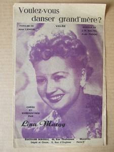 Partition Voulez Vous Danser Grand Mere Lina Margy Valse 1948 Ebay