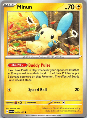 Pokemon - Minun - 061/182 - Paradox Rift - NM/M | eBay