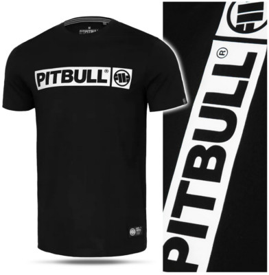 Herren T-Shirt PIT BULL WEST COAST PitBull Kurzarm Schwarz Hilltop