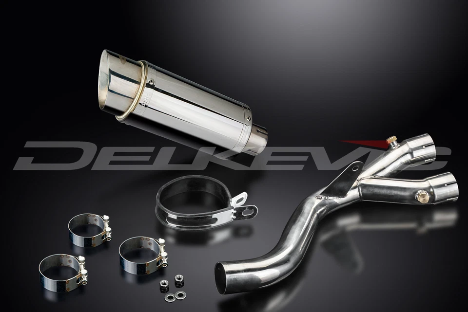 Yamaha FZ-10 MT-10 2016-2021 Kit silenciador escape redondo de acero inoxidable de 8" Foto 3 de 4