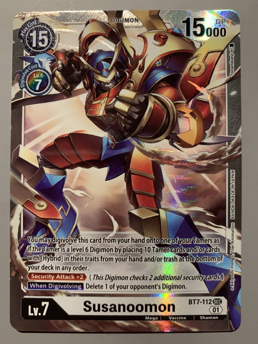 DIGIMON CARD GAME SUSANOOMON (DIGIMON WHITE) BT7-112 SEC (ENGLISH VERSION) DIGIMON CARD GAME SUSANOOMON (DIGIMON WHITE) BT7-112 SEC (ENGLISH VERSION)