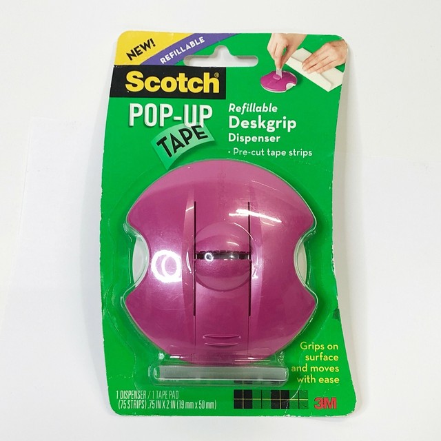 Scotch 3m Popup Tape Dispenser Plus 75 Strips Refillable for sale