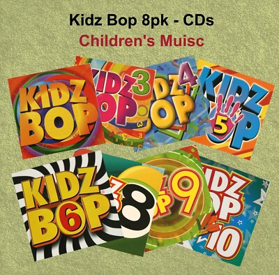 Kidz Bop 9, 10, 11, 12, 13, 14, Gold, Halloween - Lot of 8; Audio 8xCDs; VG+