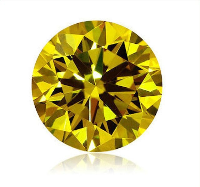 Cubic Zirconia Bright Yellow Round Faceted AAA Rated CZ Loose Stones(1mm  15mm)