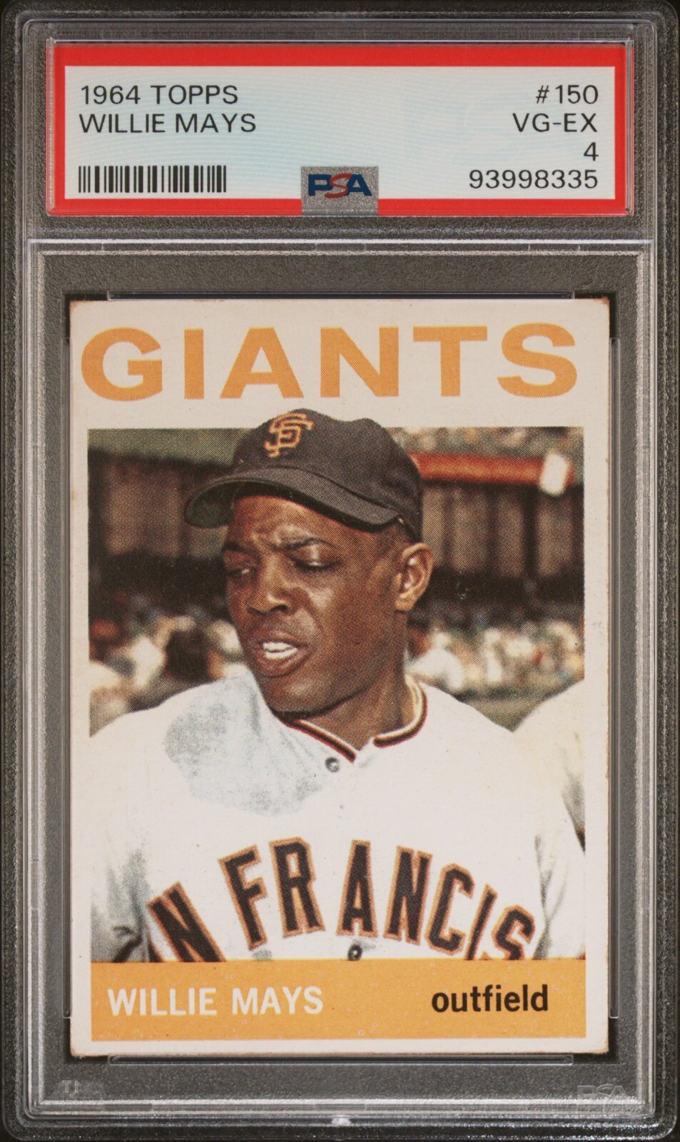 1964 TOPPS #150 WILLIE MAYS PSA 4