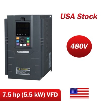 ATO 3 Phase VFD Variable Frequency Drive Converter 7.5HP 5.5kW 13A 480V Inverter