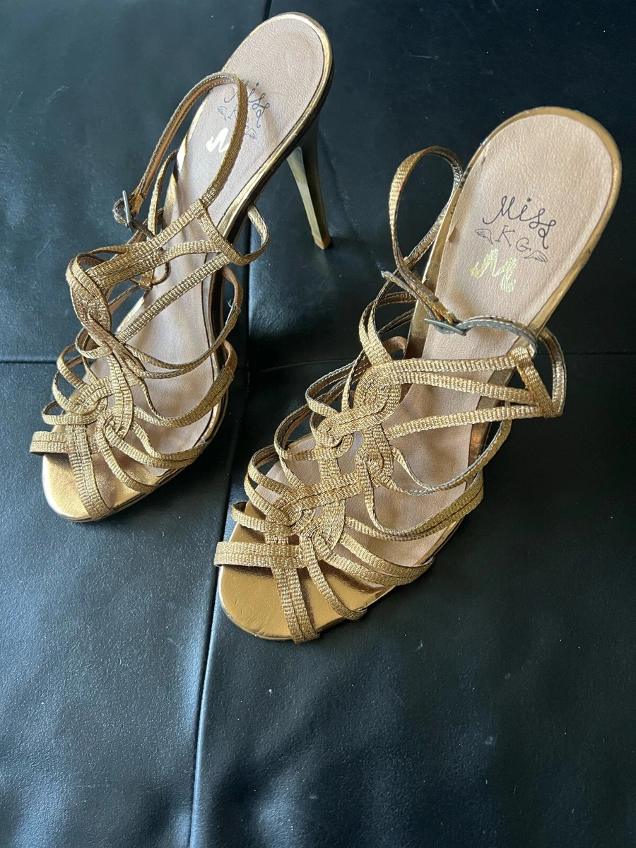 3 inch gold shop heels uk