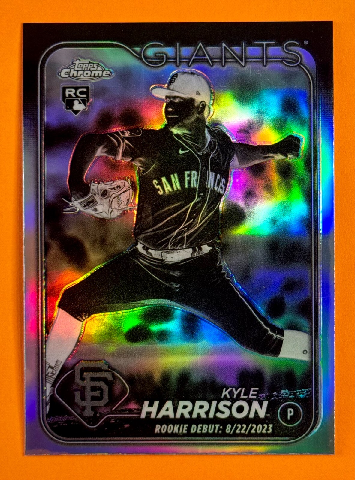 2024 Topps Chrome Update USC157 Kyle Harrison Giants Rookie Debut Negative RC