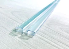 Clear PVC H-Style Flexible LIVING HINGE for 3/16" (4.5mm) or 1/8" (3mm) Material