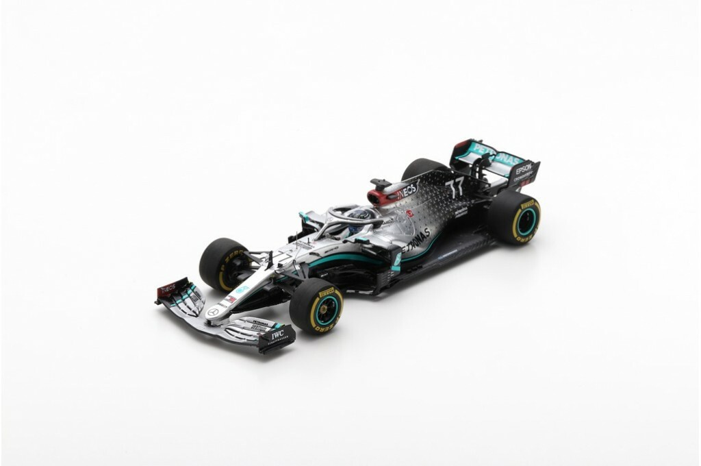 Miniature résine Mercedes AMG F1 W11 N°77 Test Barcelone 1/43