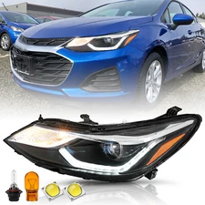For 2016 2017 2018 2019 Chevy Cruze w/ LED DRL Projector Headlight w/ Bulbs LH