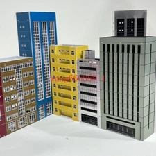 N Scale Diorama Building Model City Railroad High-rise House Office Scene Model 
