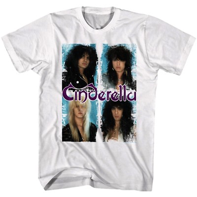 CINDERELLA cd lgo BAND PHOTO BOXED IN Official White SHIRT LRG new