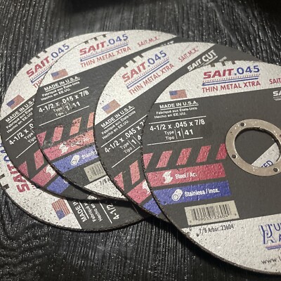 5 Qty United Abrasives-Sait 23604 Cutoff Wheel,Tmx,4-1/2''X.045''X7/8''