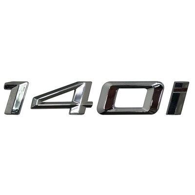 Silber Chrom 140i Heck Kofferraum Flach Auto Abzeichen Emblem Buchstabe Nummer für BMW