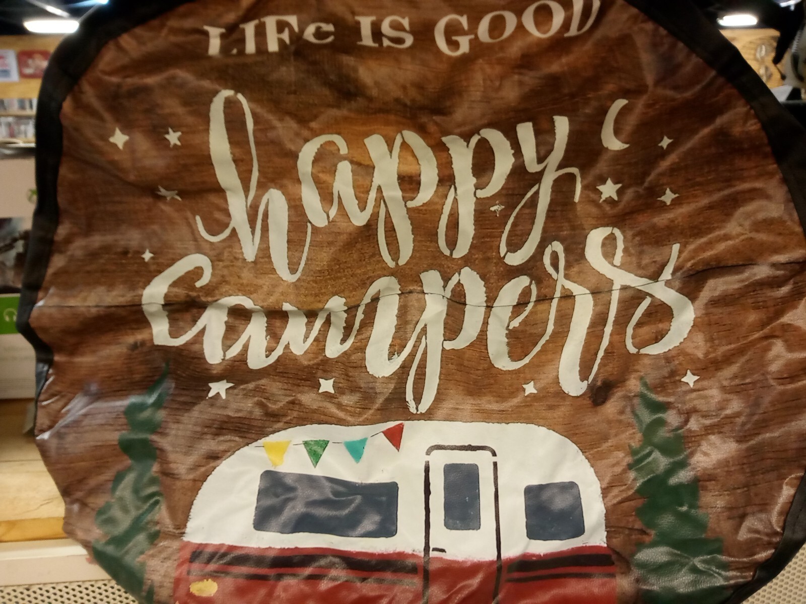 Happy Camper Spare Tire Covers "Life is Good"Tire Protector Wheel