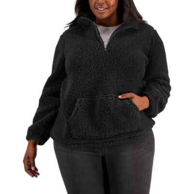 half zip womens sherpa zip up