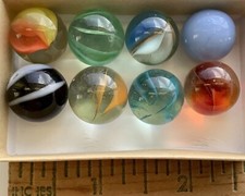 Vintage Lot of 8 Old Marbles from an Estate