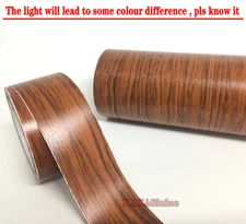 #9723 Stretch Wood Textured Grain Tape Decal Vinyl Wrap PVC Sticker Strip Decors