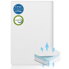 Lisara Bassinet Mattress, 41" x 29" Dual Sided Memory Foam Mattress with Wate...