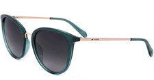 New Fossil Women's Sunglasses FOS 2117/G/S 0PJP/9O Blue Grey 55mm