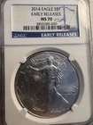 2014 American Silver Eagle NGC MS70 Early Releases 1oz Silver