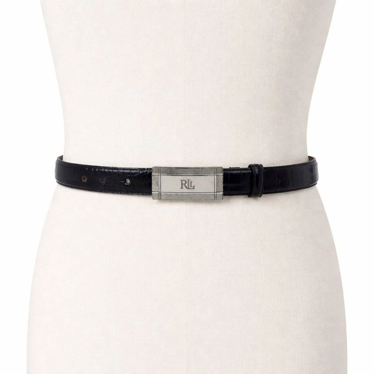 NWT Lauren  Ralph Lauren Black and Silver Belt.  Size 2X. U57123s.jpg main image 3