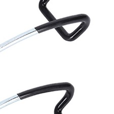 ·2Pcs Stainless Steel Latch Fasten Buckle Lock Casting Hinge Curved Industri