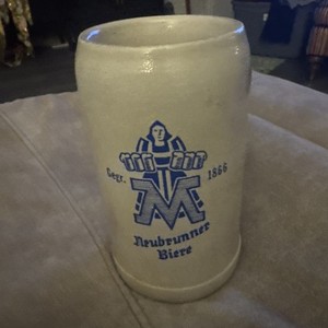 Vintage Brauhaus Neubrunn Germany 1L Stoneware Beer Stein Mug Collectible