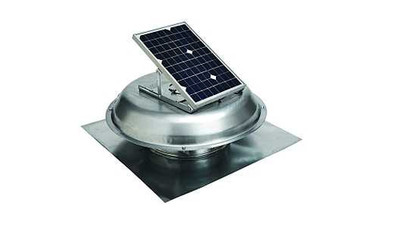 Master Flow Green Machine ERVSOLAR EcoSmart Roof Vent, 500 cfm Air, Steel, 2:12