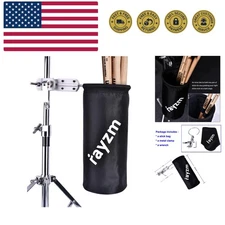 Drum Stick Bag Holder, Nylon Mallet/Brush/Beater Stick Holder with Aluminum C...
