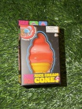 ORANGE NeeDoh NICE CREAM CONE Ice Cream Swirl Squishy Toy NEE DOH Stress Ball