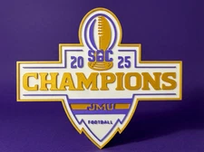 James Madison Dukes 2025 Sun Belt Champions 3D Wall Sign
