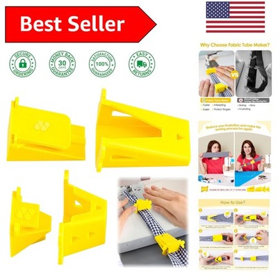 Jelly Roll Fabric Tube Maker - Effortless Rug-Making Tool in Vibrant Yellow