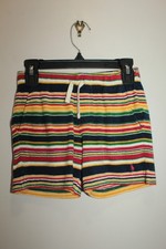 POLO RALPH LAUREN BOYS CASUAL SHORTS 100 COTTON TERRY STRIPED MLT SIZE 2, 5  7
