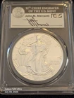 2017 AMERICAN SILVER EAGLE PCGS MS70 1 OF 1000 JOHN MERCANTI SIGNATURE FLAWLESS