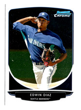 2013 Bowman Chrome Prospects Edwin Diaz Seattle Mariners #BCP29 Rookie Card. rookie card picture