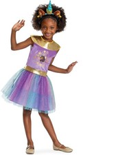 Toddler/Child Afro Unicorn Girls TV And Movie Costume Dress with Headband