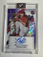 2025 Topps Pristine - Rhett Lowder Auto /99 Purple Pulsar RC Reds