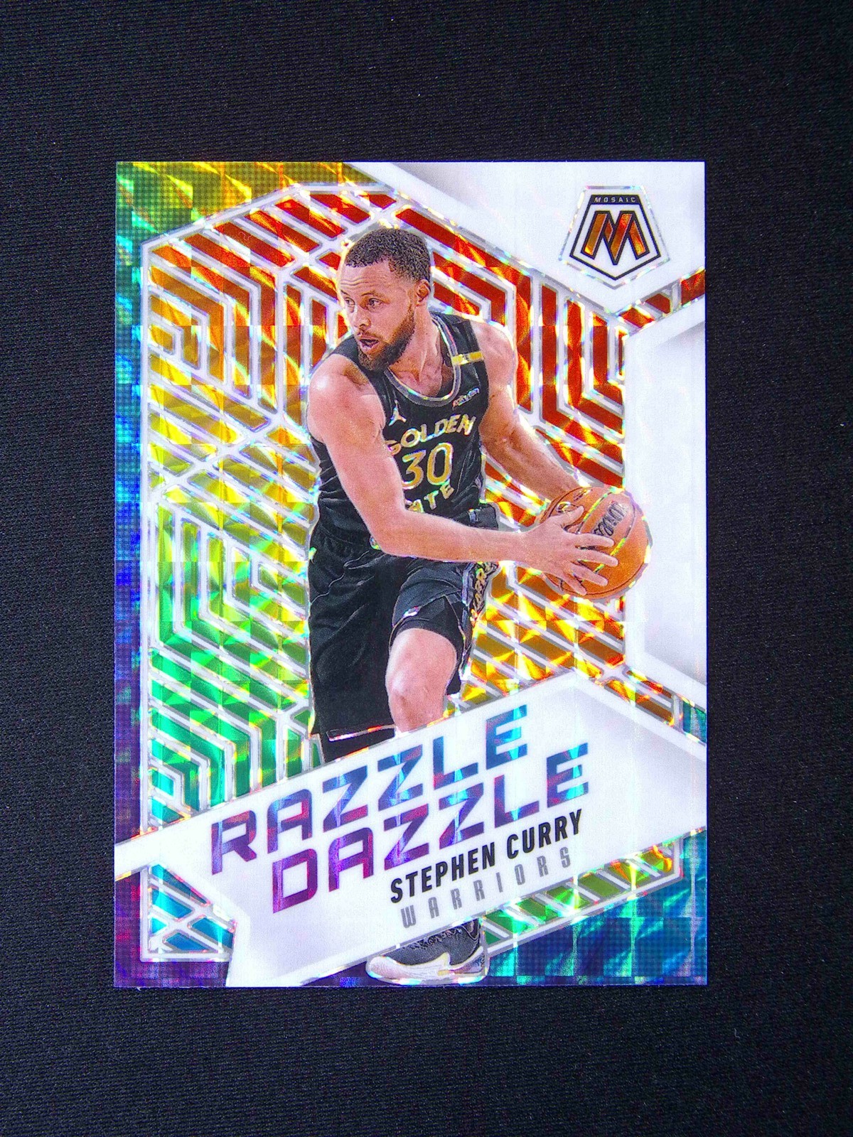 2024-25 Panini Mosaic Stephen Curry #7 Razzle Dazzle SSP