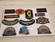 12 Assorted NOS Cloth Jacket Patches Harley-Davidson And Others