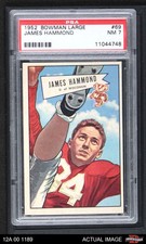 1952 Bowman Large #69 James Hammond Texans RC Wisconsin PSA 7 - NM