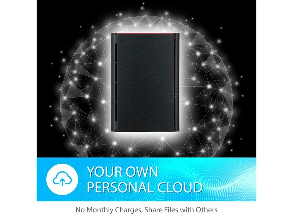 BUFFALO LinkStation 220 2-Bay Personal Cloud Network Storage 12TB (2x6TB) with H - Image 3 of 4