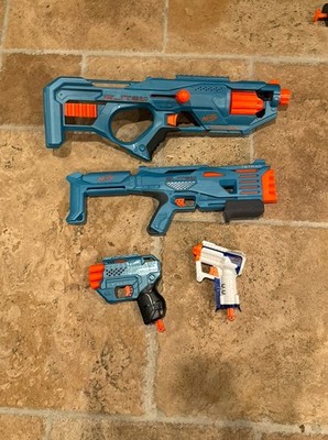 NERF Blaster Guns Lot Of 4 -Elite 2.0, Eagle Point Rd-8, Tetrad QS-4.