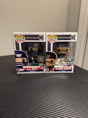 LOT OF 2 NFL FUNKO POP HOUSTON TEXANS DEANDRE HOPKINS AND JJ WATT