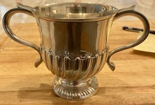 Sterling Silver Trophy Cup London 1898. 4.5 Tall 4.25 Dia. 7.5 Wide. 12 oz Wt