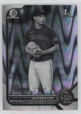 2022 Bowman Draft Chrome Black & White RayWave Refractor Jackson Cox 0t6c