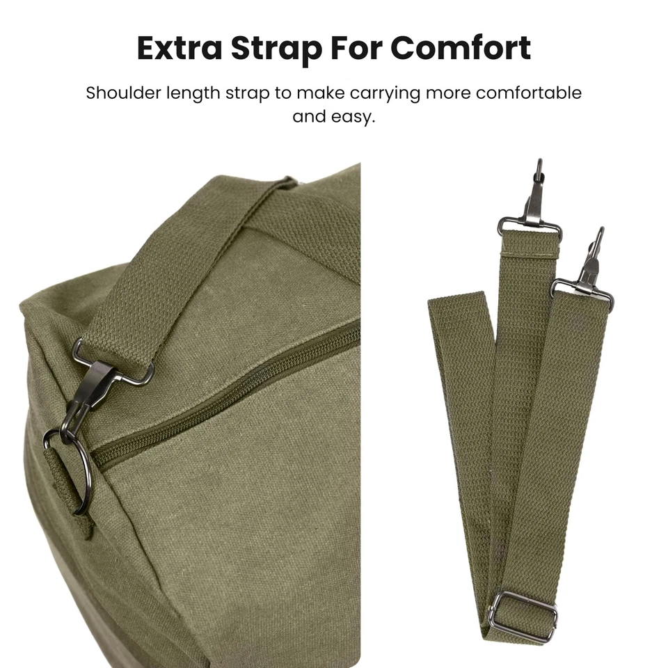 Bolsa de Lona - Bolsa Multiusos para Viaje, Gimnasio, Fin de Semana, Equipaje de Mano y M... Foto 4 de 4