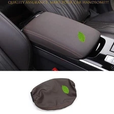 For Audi A8 S8 2019-2024 Brown Leather Center Console Armrest Lid Box Cover Trim